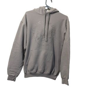 Port &‎ Company Hoodie Women Medium Gray Fleece Pullover Sweatshirt Drawstring